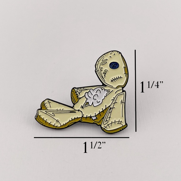 Korn Voodoo Doll Enamel Pin 1.5” x 1.25” - Picture 4 of 4